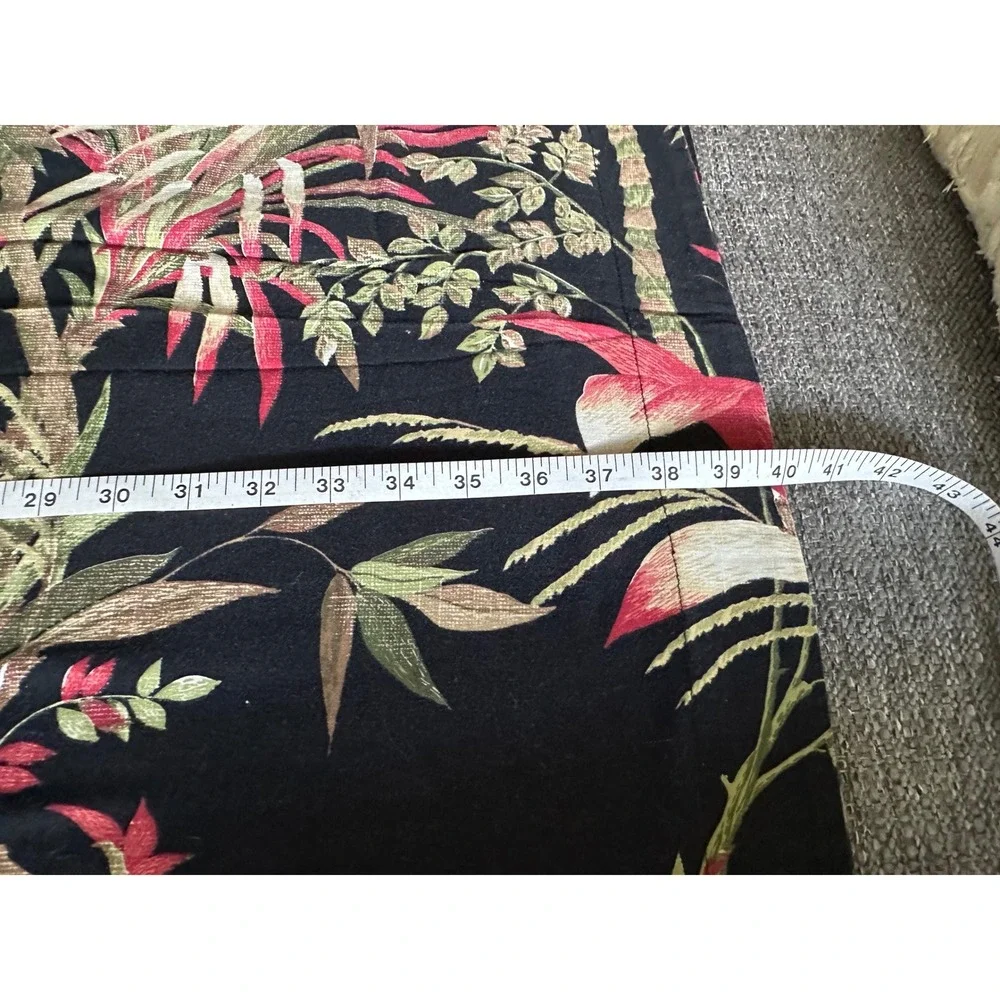 Tommy Bahama Home King Pillow Shams Jungle Drive Leaf Floral Black se of 2 EUC